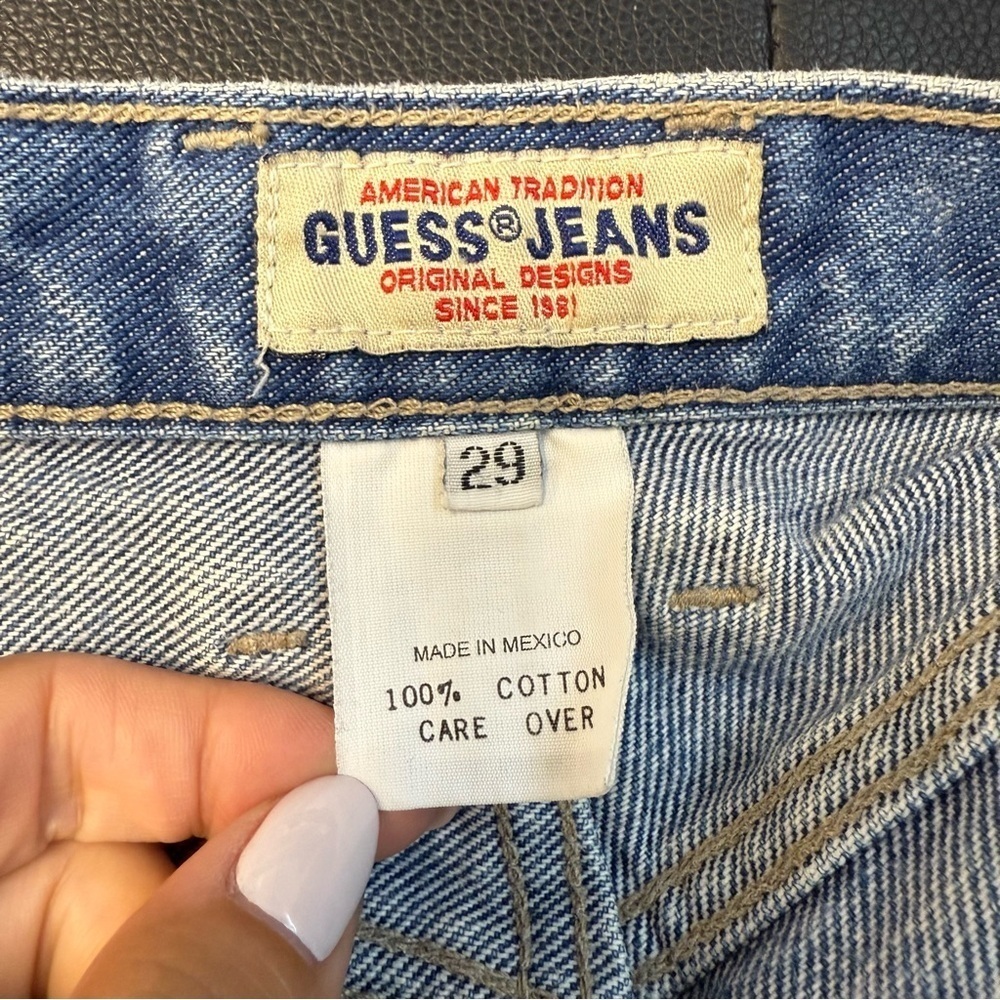 Vintage Guess High Waisted Tapered Jeans Size 29 - Picture 7 of 8